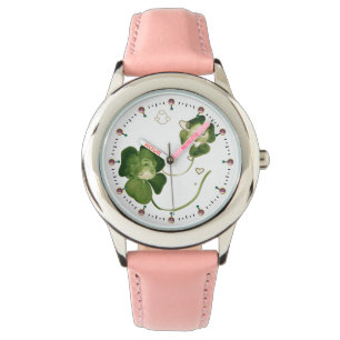 LUCKY GREEN KLEEBLATT LADIES with HEARTS Armbanduhr