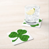 Lucky Green Kleeblatt Square Untersetzer (Vor Ort)