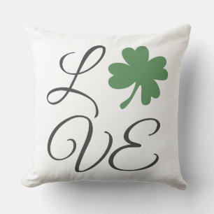 Lucky Green Kleeblatts St. Patrick's Day Liebe Kissen