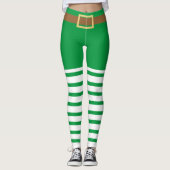Lucky Green Leprechaun Socks St. Patrick's Day Leggings (Vorderseite)
