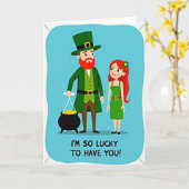 Lucky Green Pattern Card Karte (Gelbe Blume)
