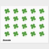 Lucky Green Shamrock | Simple Clover Leaf Design Runder Aufkleber (Blatt)