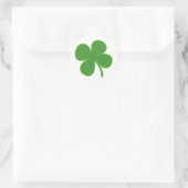 Lucky Green Shamrock | Simple Clover Leaf Design Runder Aufkleber (Tasche)