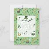 Lucky Green St Patricks Day Irish Danke Karte (Vorderseite)