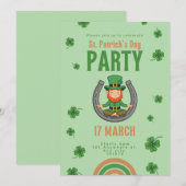 Lucky Green Vibes Einladung (Vorne/Hinten)