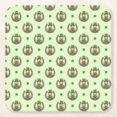 Lucky Green Vibes Rechteckiger Pappuntersetzer (Vorderseite)