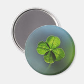 Lucky Green Vierblättriges Kleeblatt Magnet (Vorderseite/Rückseite)