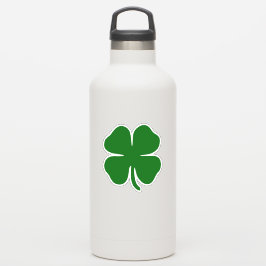 Lucky Green Vierblättriges Kleeblatt St Patricks I Aufkleber