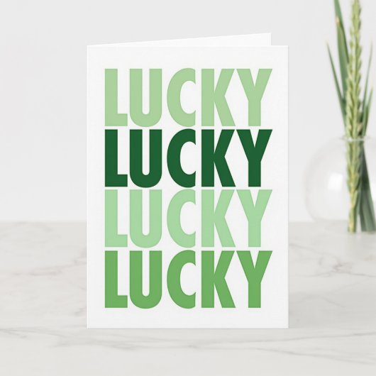Lucky Greens Einfache Karte (Vorderseite)