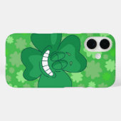 Lucky Grin Kleeblatt Case-Mate iPhone Hülle (Rückseite (Horizontal))
