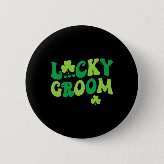 Lucky Groom Bride Paare Matching Wedding St Patr Button (Vorderseite)