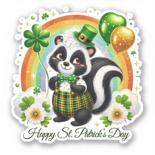 Lucky Happy St. Patrick’s Day Sticker (Vorderseite)