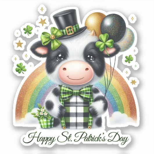 Lucky Happy St. Patrick’s Day Sticker (Vorderseite)