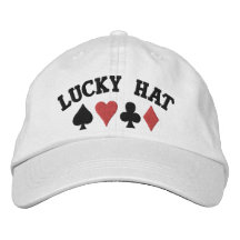 Lucky Hat Kartenspielen Anzüge bestickt Baseball