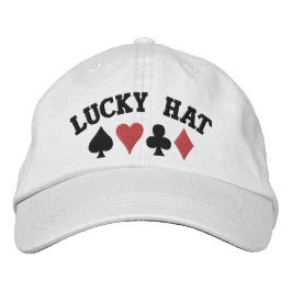 Lucky Hat Kartenspielen Anzüge bestickt Baseball Bestickte Baseballkappe