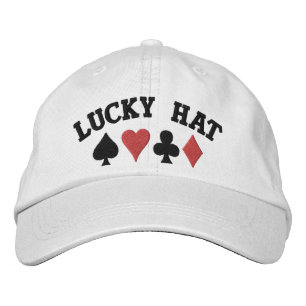 Lucky Hat Kartenspielen Anzüge bestickt Baseball Bestickte Baseballkappe