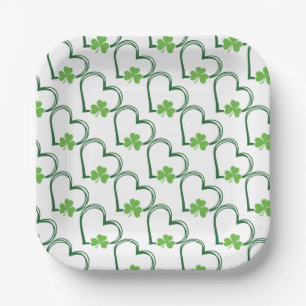 Lucky Hearts and Clovers Pappteller