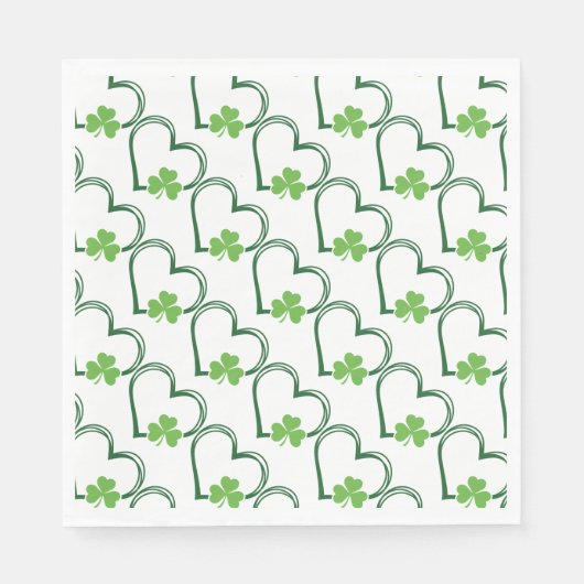 Lucky Hearts and Clovers Serviette (Vorderseite)