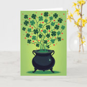 Lucky Hearts Clover Card Karte (Gelbe Blume)