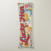 Lucky Hen Retro Fütterte Sack Design Seitenschläferkissen (Vorderseite Vertikal)