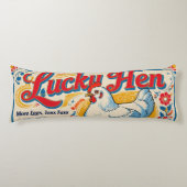 Lucky Hen Retro Fütterte Sack Design Seitenschläferkissen (Vorderseite)