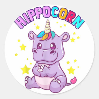 Lucky Hippo Sticker - Niedliche Geschenkidee