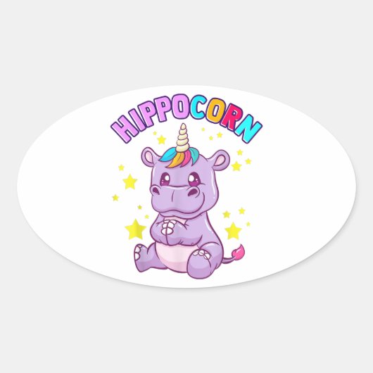 Lucky Hippo Sticker - Niedliche Geschenkidee (Vorderseite)