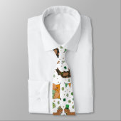 Lucky Hogs Dackeln Clovers St. Patrick's Day Krawatte (Gebunden)