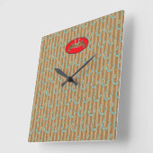 Lucky Hoof - Wall Clock Quadratische Wanduhr (Winkel)