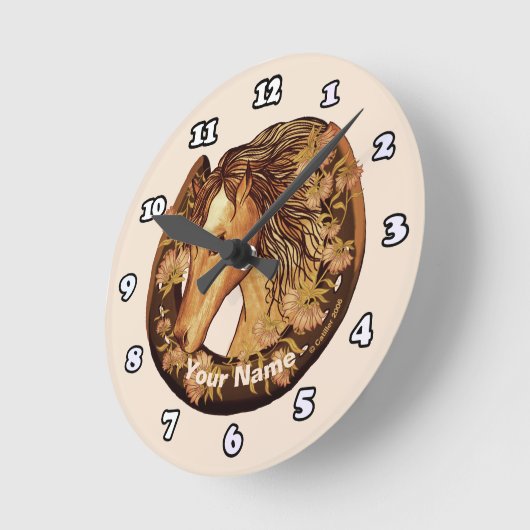 Lucky Horlock Runde Wanduhr (Winkel)