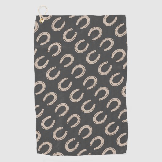 Lucky Horse Shoe Golfhandtuch (Vorderseite)