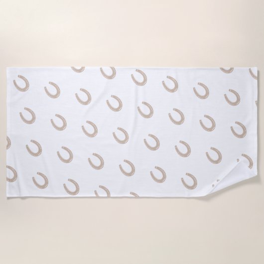 Lucky Horse Shoe Strandtuch (Vorderseite)