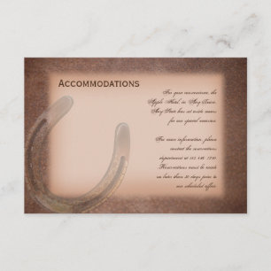 Lucky Horseshoe auf Brown Leather Begleitkarte