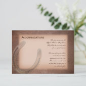 Lucky Horseshoe auf Brown Leather Begleitkarte (Stehend Vorderseite)