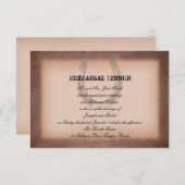 Lucky Horseshoe auf der Braun-Leder-Hochzeit-Probe Einladung (Vorne/Hinten)