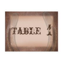 Lucky Horseshoe auf der Tischnummer Brown Leather