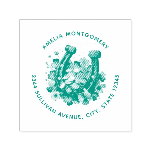 Lucky Horseshoe Gold Coins und Closing Address Permastempel (Design)