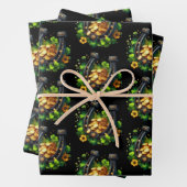 Lucky Horseshoe Gold Coins und Clover Pattern Geschenkpapier Set (Beispiel)
