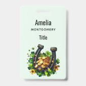 Lucky Horseshoe Goldmünzen und Klee Ausweis (Rückseite)