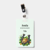 Lucky Horseshoe Goldmünzen und Klee Ausweis (Vorderseite mit Clip)