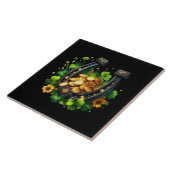 Lucky Horseshoe Goldmünzen und Klee Fliese (Seite)