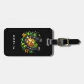 Lucky Horseshoe Goldmünzen und Klee Gepäckanhänger (Vorderseite horizontal)