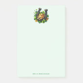 Lucky Horseshoe Goldmünzen und Klee Post-it Klebezettel (Vorderseite)