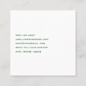 Lucky Horseshoe Goldmünzen und Klee Quadratische Visitenkarte (Rückseite)