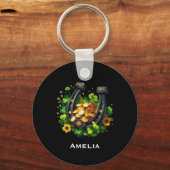 Lucky Horseshoe Goldmünzen und Klee Schlüsselanhänger (Vorderseite)