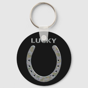 Lucky Horseshoe in Silver Schlüsselanhänger