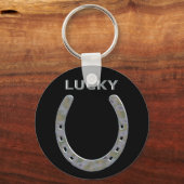 Lucky Horseshoe in Silver Schlüsselanhänger (Vorderseite)