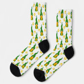 Lucky Horseshoe Kleeblatt Gnome Socken (Linkes Detail)
