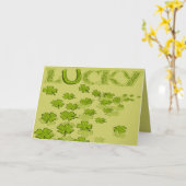 Lucky HorseShoe Kleeblatts Karte (Gelbe Blume)