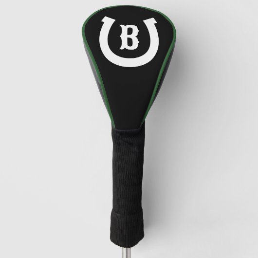 Lucky-Horseshoe-Logo für kundenspezifische Monogra Golf Headcover (Vorderseite)